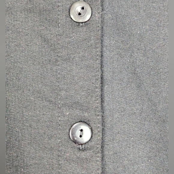 Allison Lane 1X Cardinal Sweatshirt Cardigan Black With White Collar - Picture 6 of 8